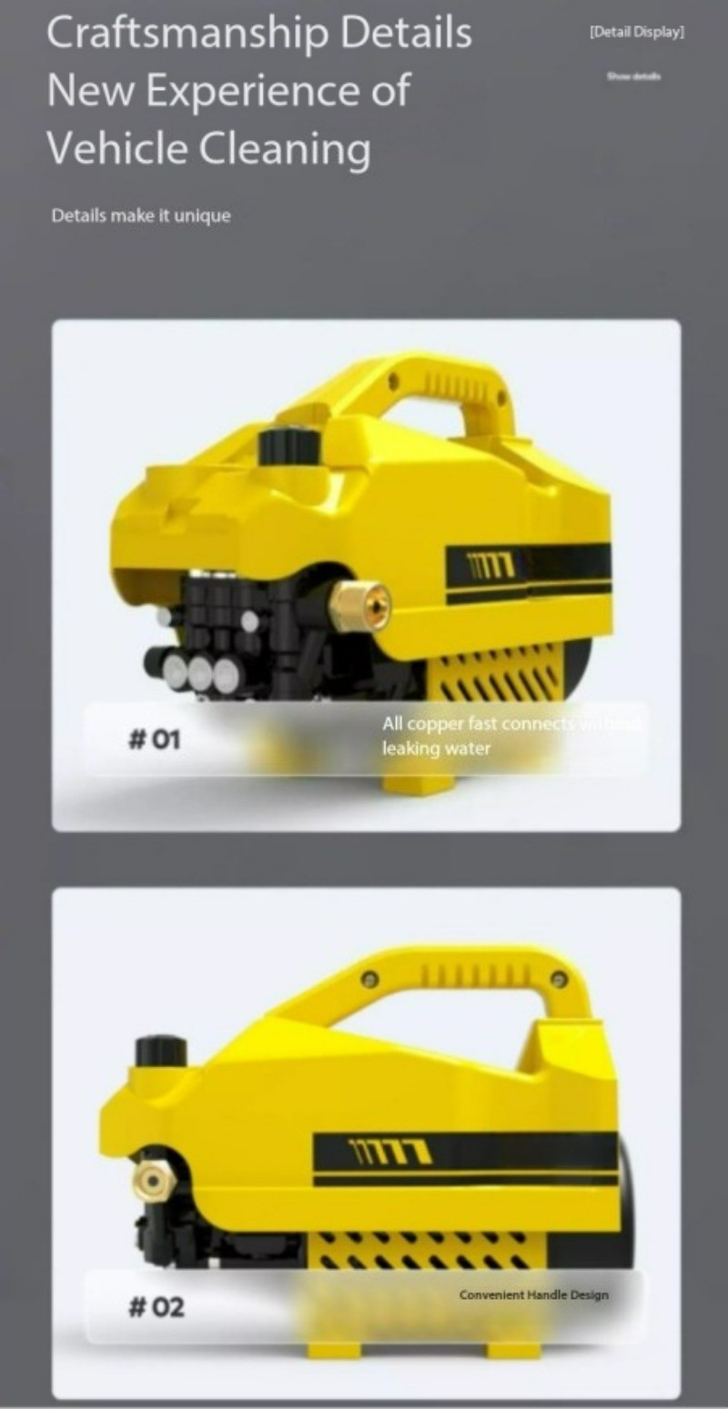 High Pressure Car Wash Machine Water Pump High Power Water Gun Cleaning Machine
