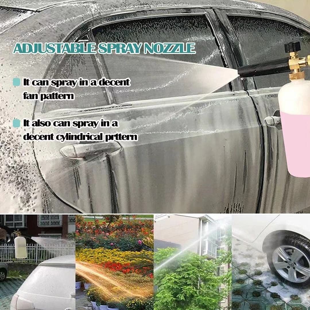 Foam Cannon with 1/4 Inch Quick Connector, 1 Liter Bottle, Professional Grade…