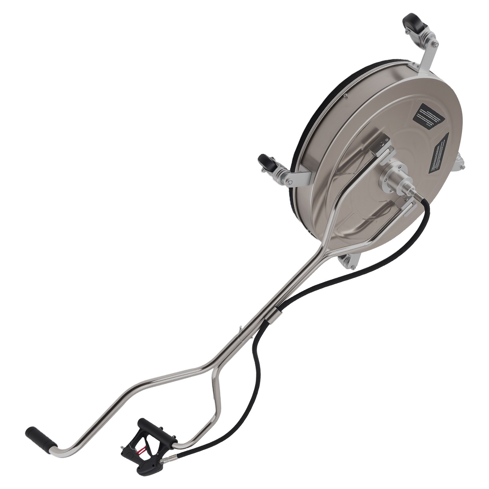 24 inch Stainless Steel Pressure Washer Surface Cleaner With Wheels Dual Handle+