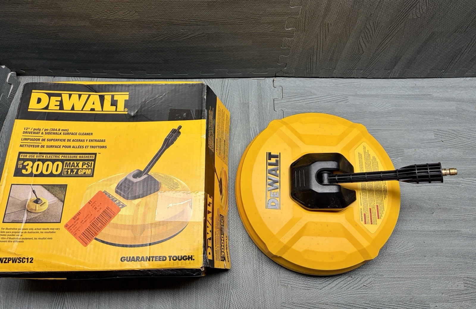 DEWALT Surface Cleaner USED Up To 3000 PSI Driveway & Sidewalk Surface Cleaner
