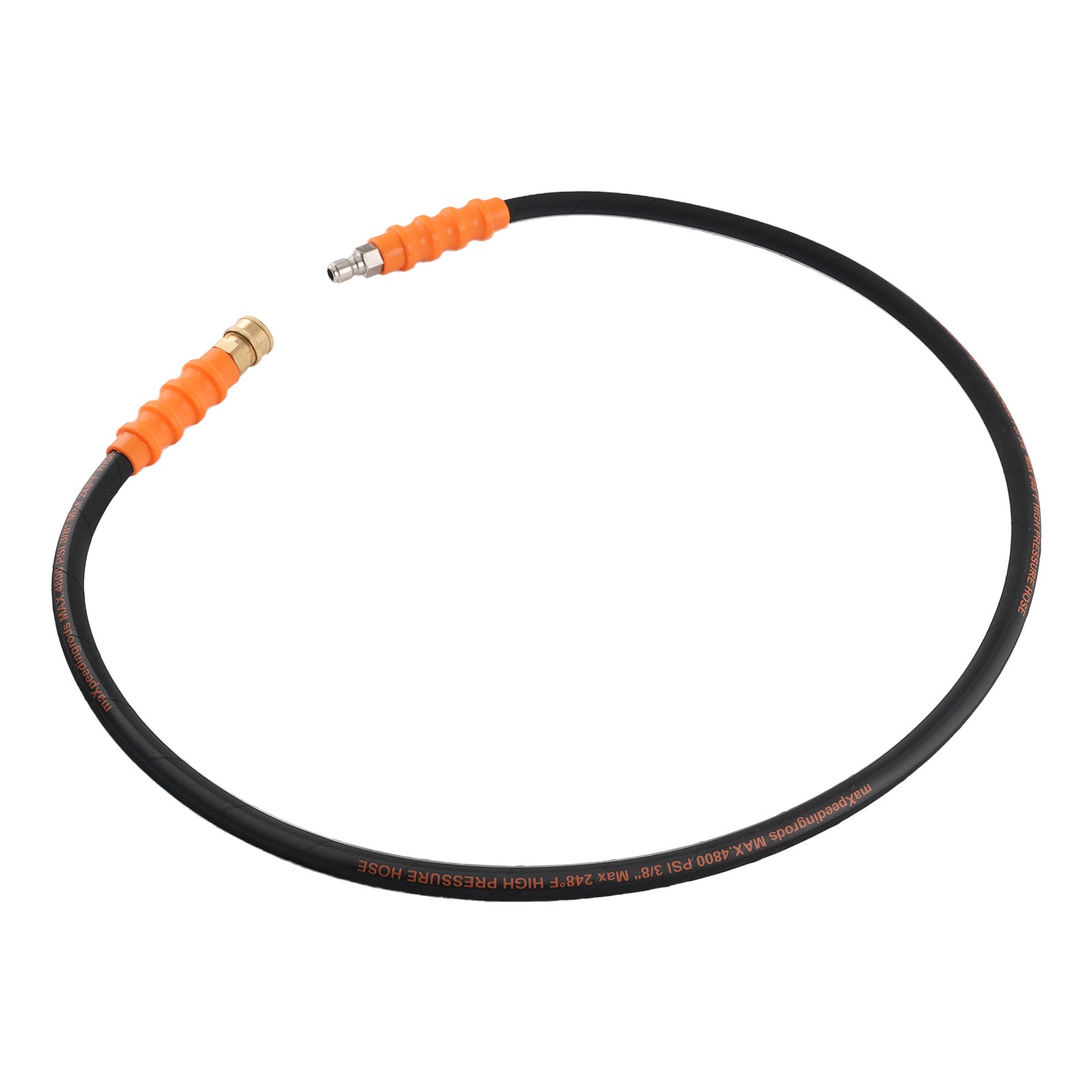 5FT 3/8″ Pressure Washer Hose 4800PSI Quick Connector Steel Wire Braided Rubber