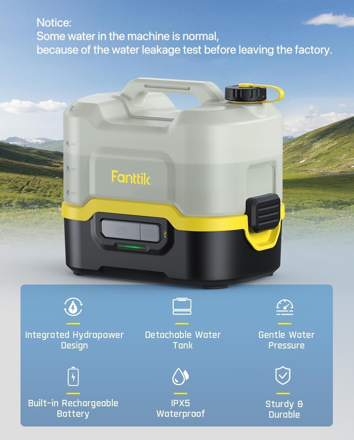 Versatile NB8 Nano Portable Pressure Washer – Ideal for Pets, Gardens & Camping
