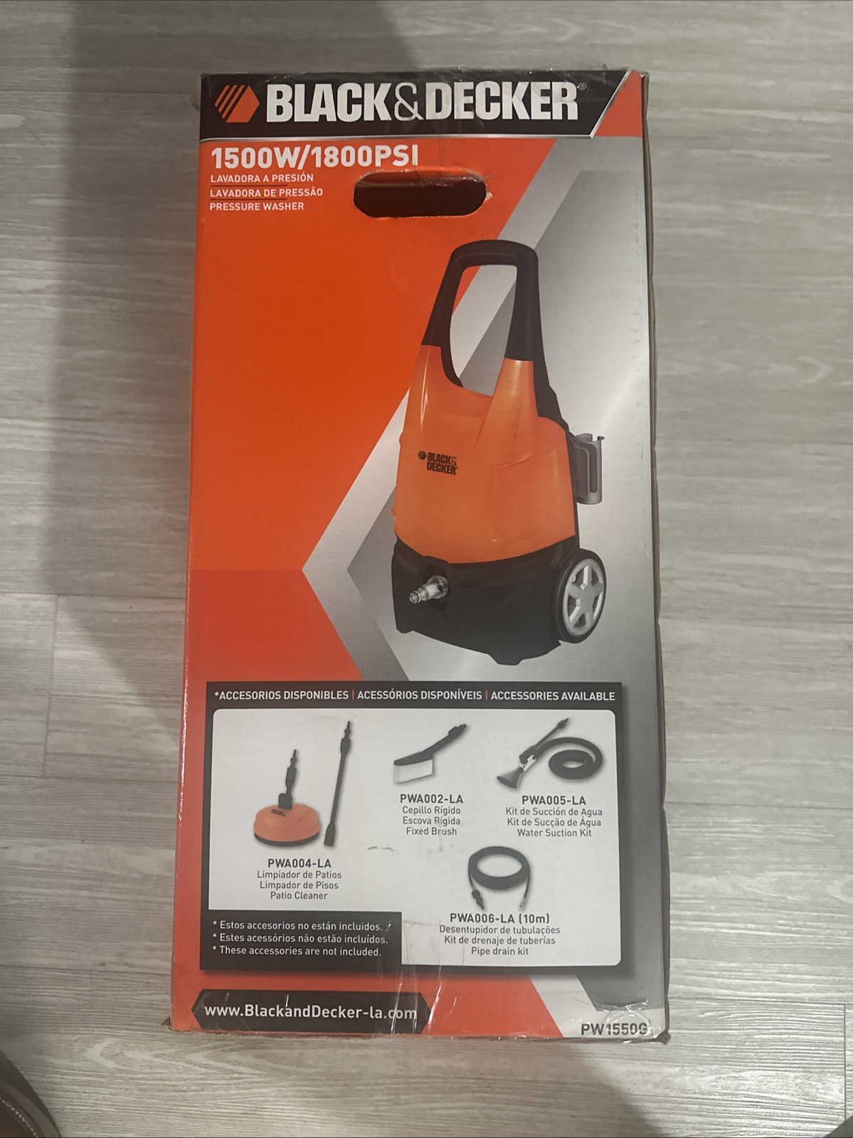 Black And Decker 1500 W/1800 Psi Pressure Washer New with box