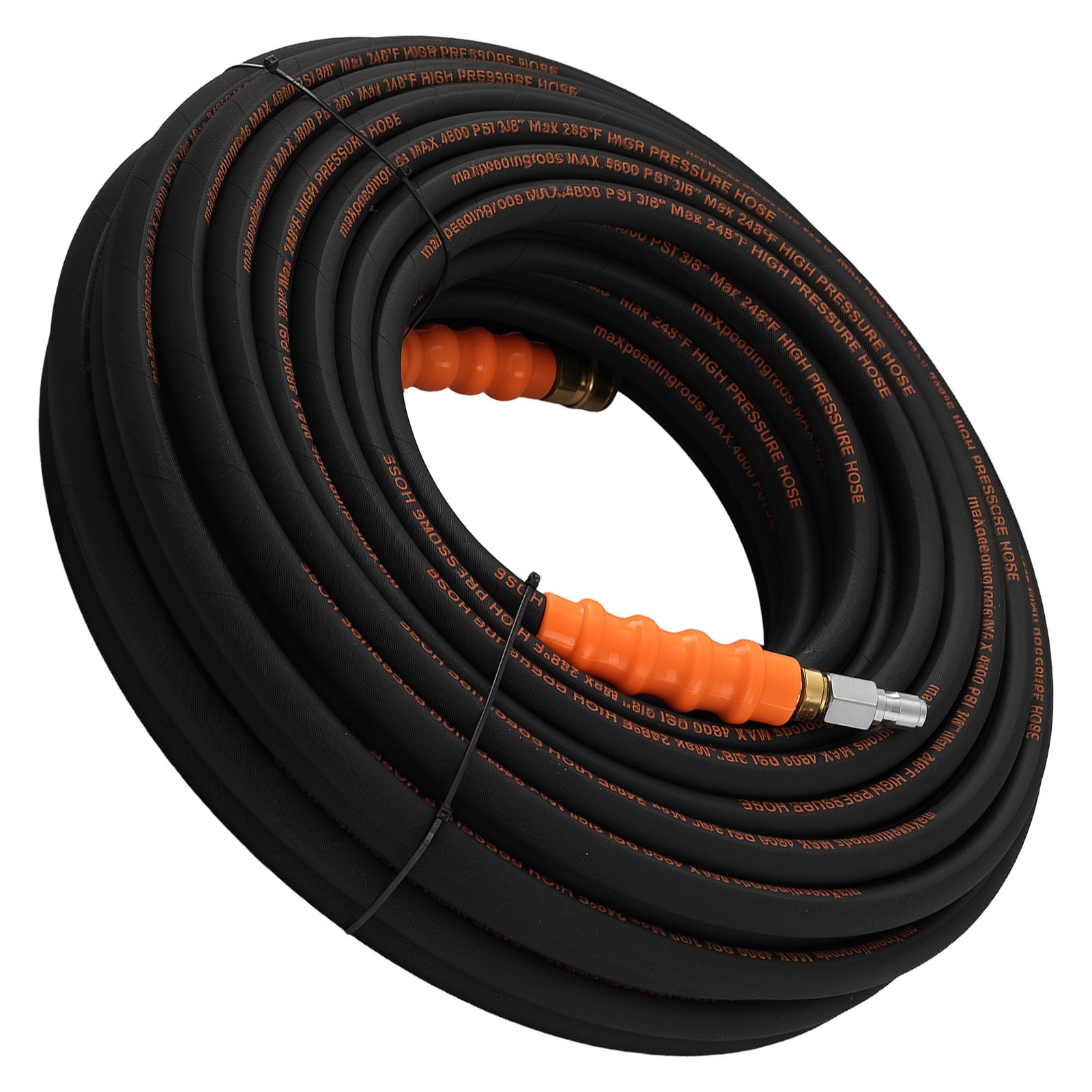 125FT Power Pressure Washer Hose 3/8″ 4800PSI for Honda Simpson Steel Wire Braid