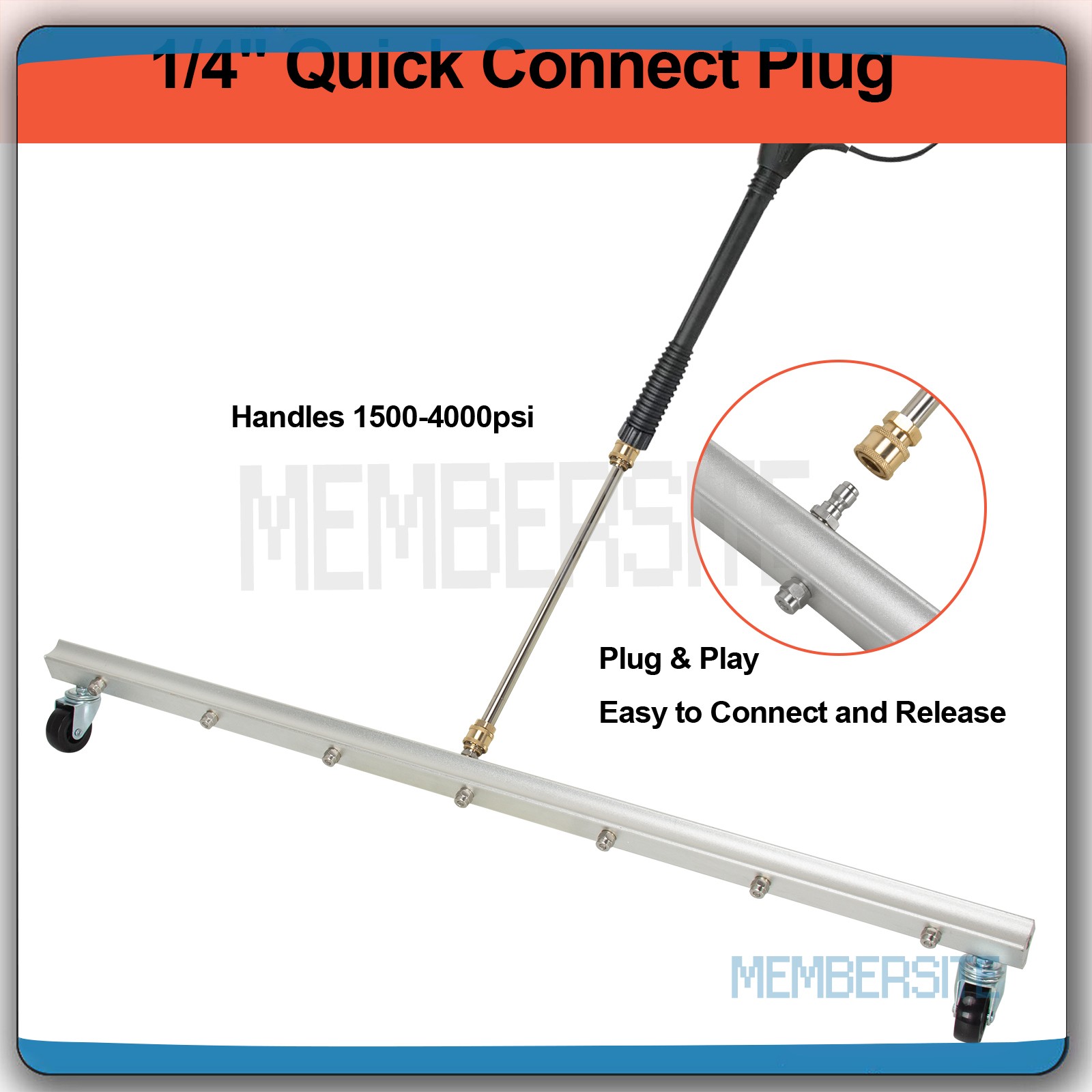 39.37″ Pressure Washer Undercarriage Cleaner Surface Car Chassis Washer 4000 PSI