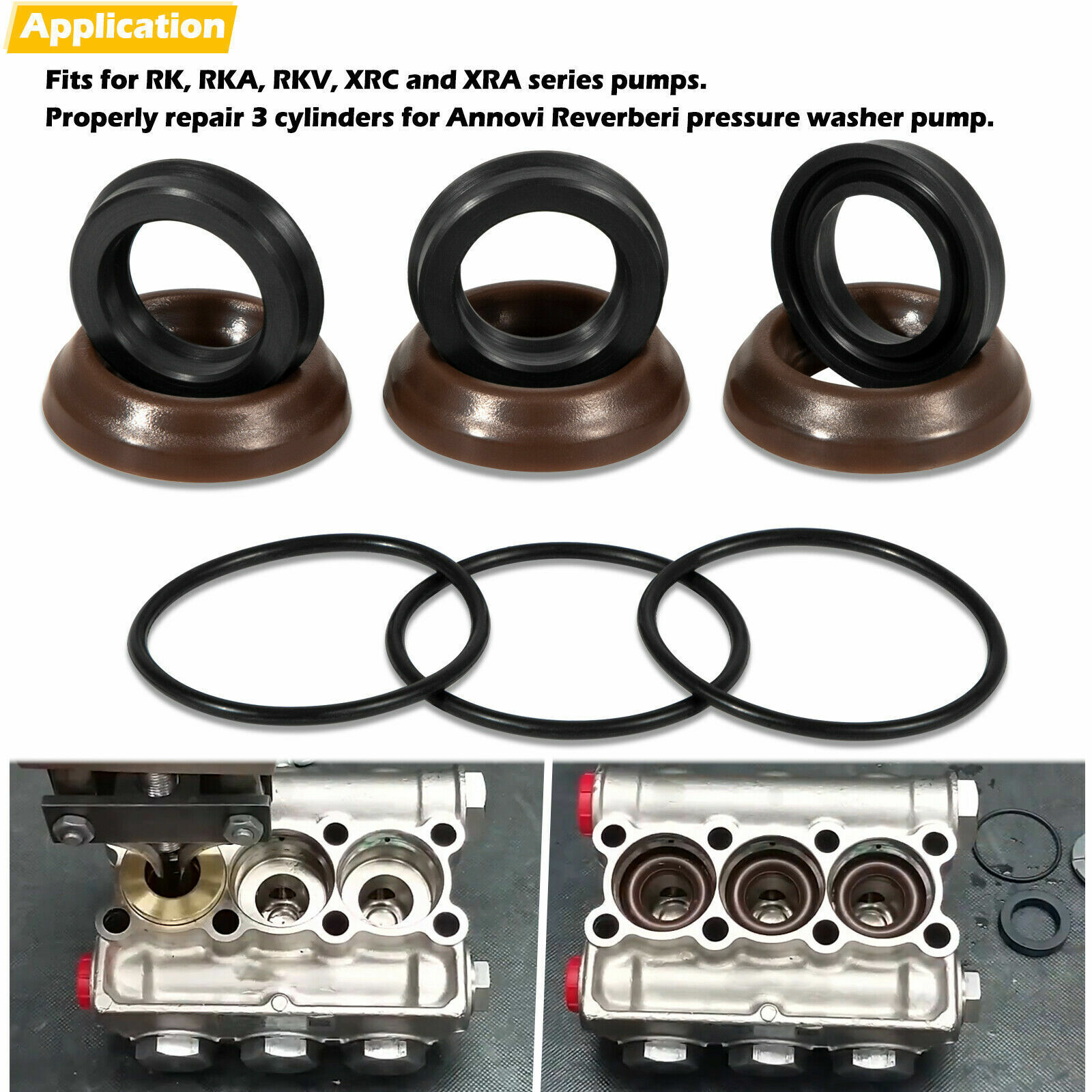 AR1857 Seal Packing Kit 18mm XR Annovi Reverberi RK RKA RKV Pressure Washer Pump
