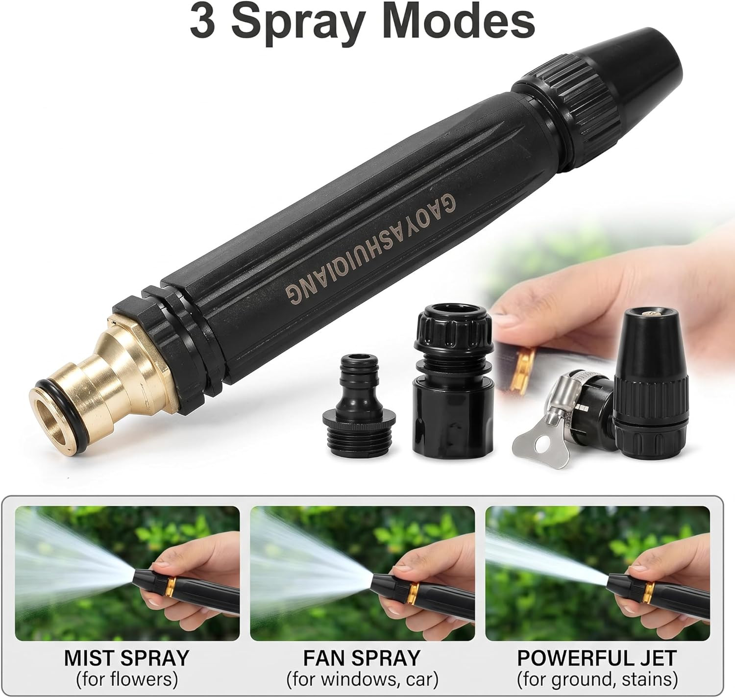 High Pressure Water Gun-5-In-1 Nozzle Garden Hose Car Wash Outdoor Cleaning