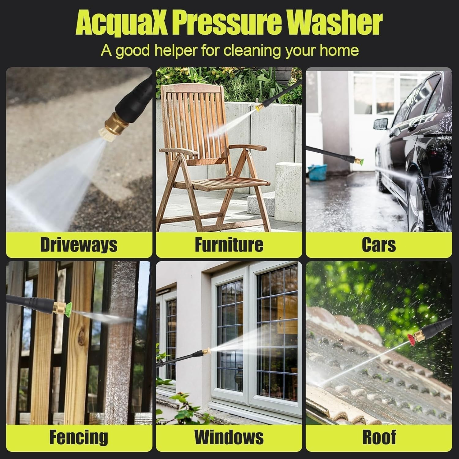 Electric Pressure Washer 4.0 GPM 4800PSI Max Power Washer Cleaning Machine