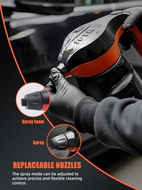 Pressure Foam Sprayer, 2.25L/76 oz Electric Pressurized Soap Sprayer Car Foam