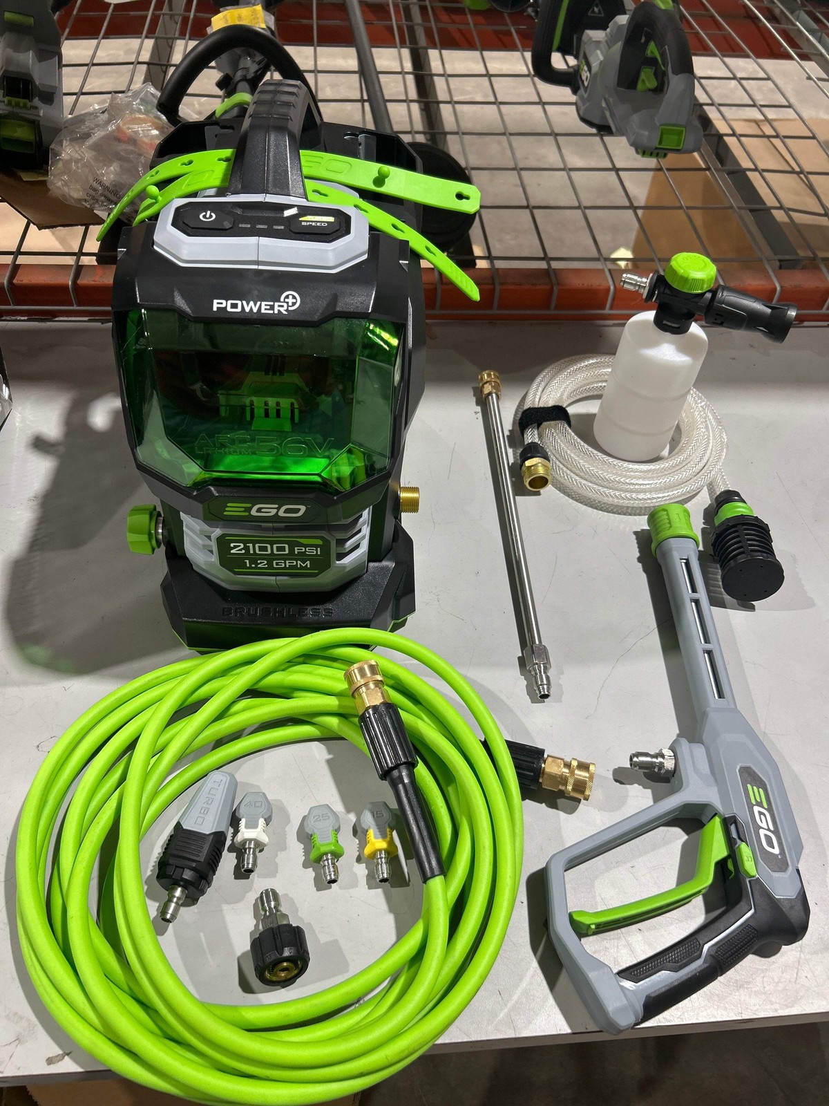EGO POWER+ Compact 2100-PSI 1.2-GPM Cold Water Battery Pressure washer with 4 Sp