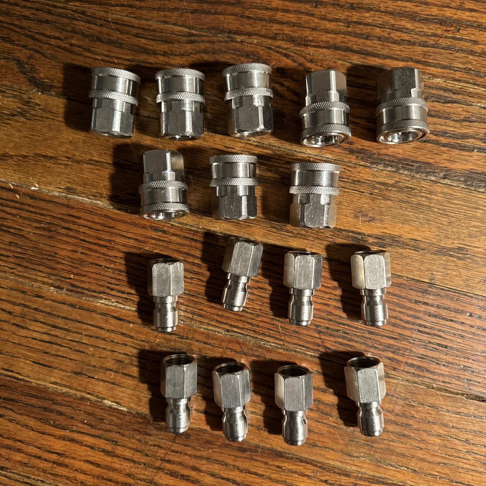 NPT 3/8 Inch Male And Female Hose Adapter Set Stainless Steel Quick Hose