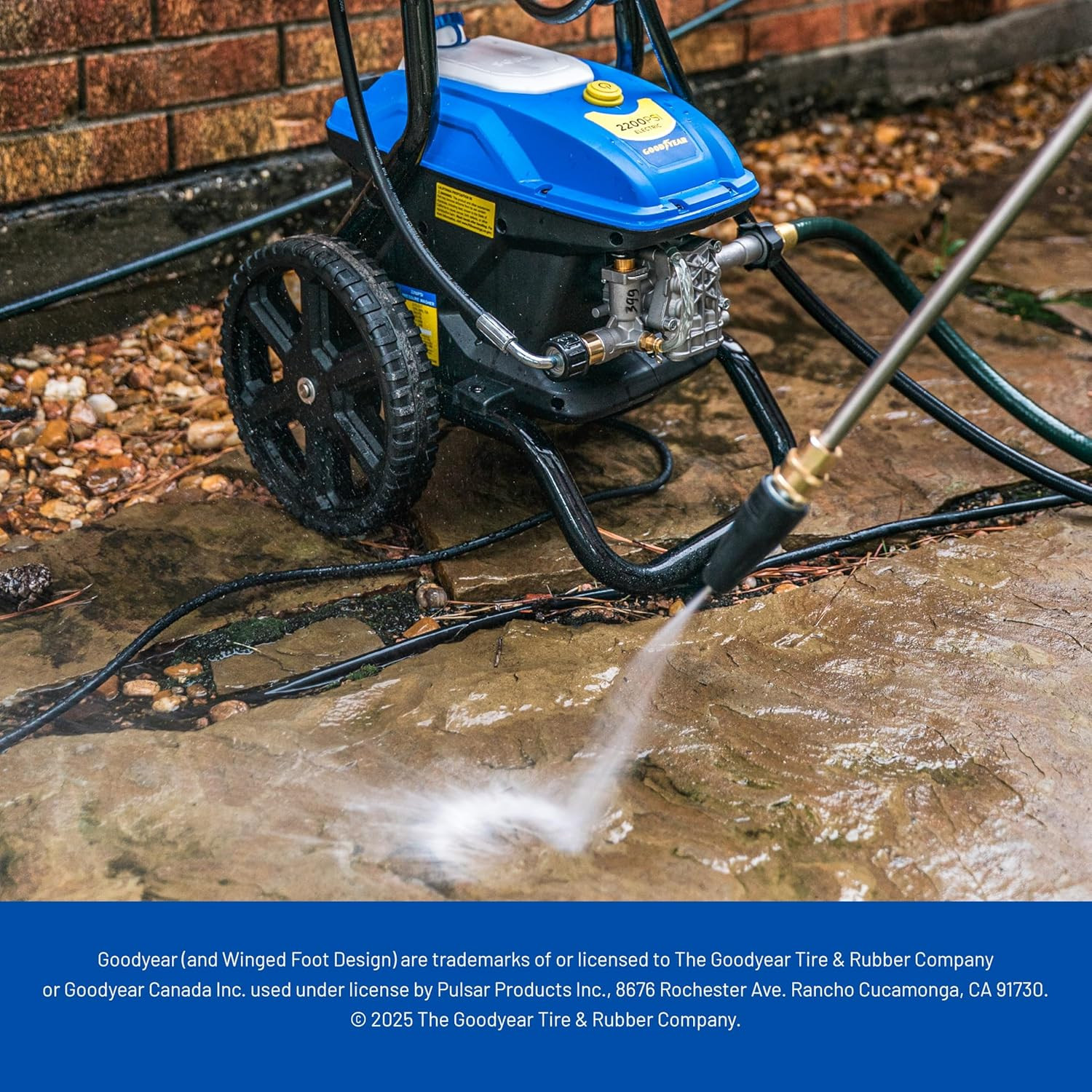 Goodyear 2200 PSI Vertical Electric Pressure Washer – 1.6 GPM