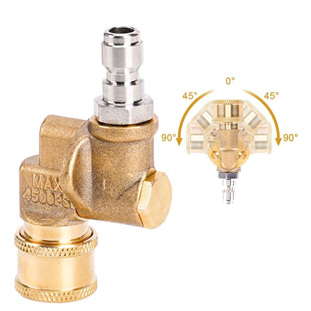 For Pressure Washer 5-Angle 7-Angle 1/4 ” Quick Connect Pivoting Coupler Nozzle