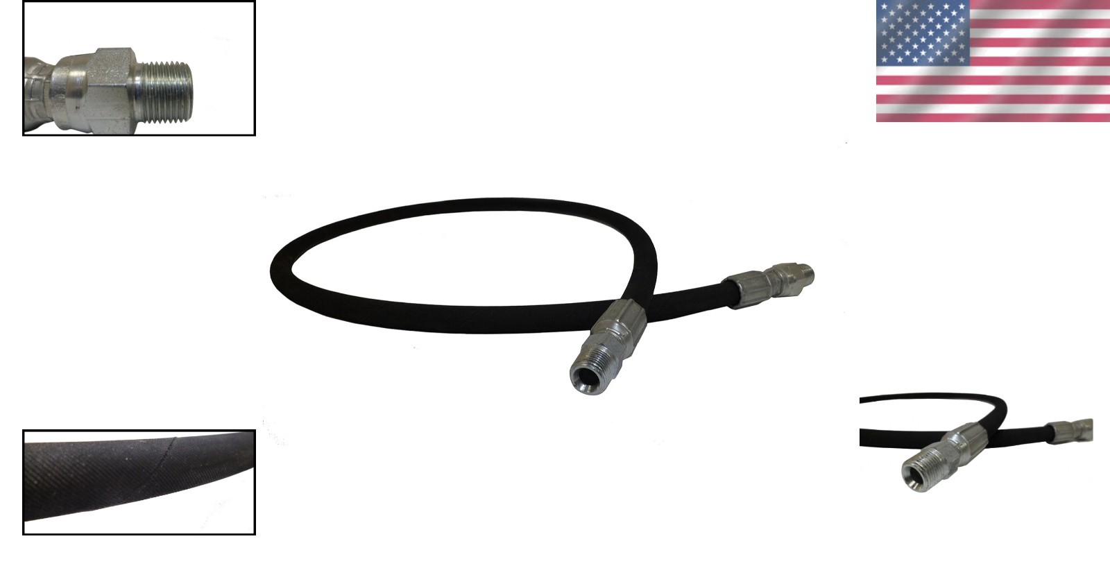 Connect Anywhere: 4FT Steel Pressure Washer Hose – 4000 PSI Rated, All-Weather
