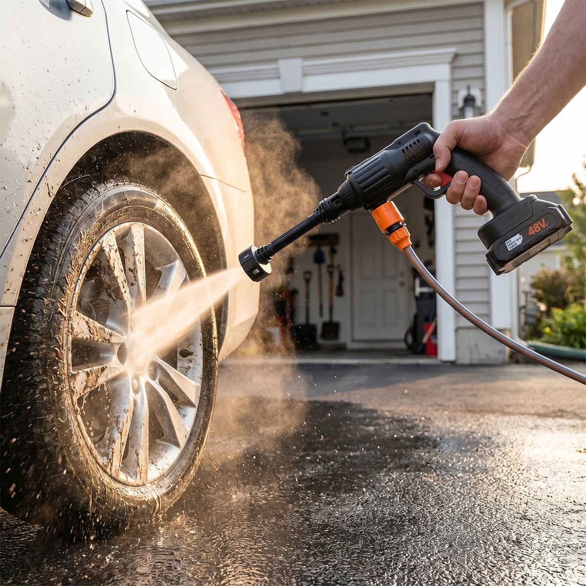 6-in-1 Cordless Electric High Pressure Washer Spray Gun Car Wash Patio Cleaning