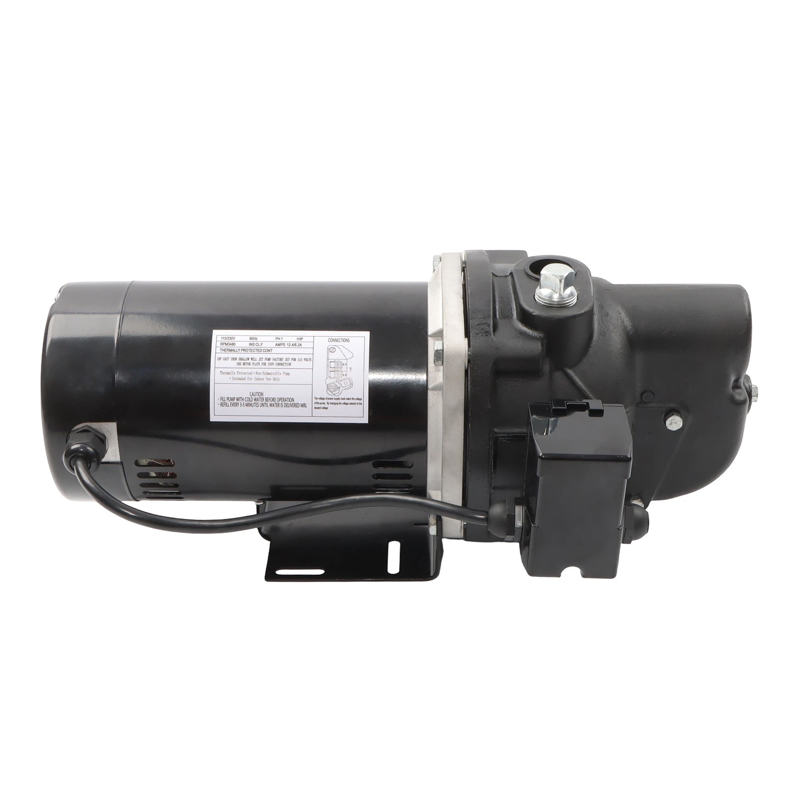 Heavy Duty Shallow Well Jet Pump SWS100 510 GPH 115/230V 1 HP 3480RPM 1 Phase