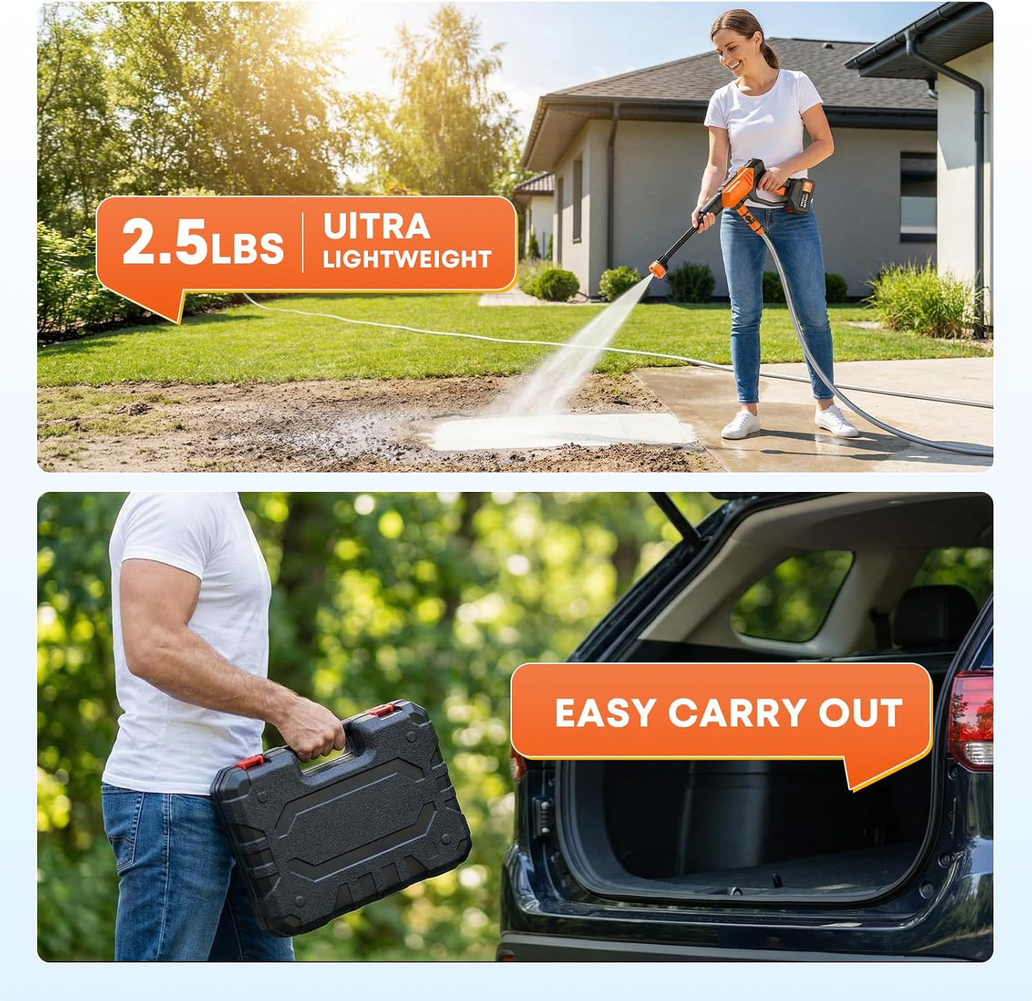 Cordless Portable Washer, Brushless 4000Mah Battery Operated Washer, Handheld Ca