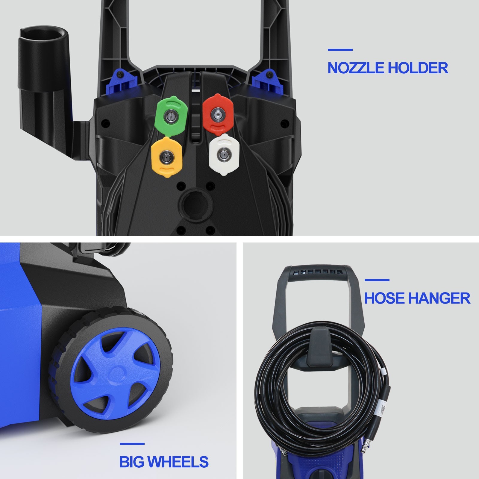 Pressure Washer 4200PSI 2.5GPM, Foam Cannon, Steel Lance, for Garden Cleaning