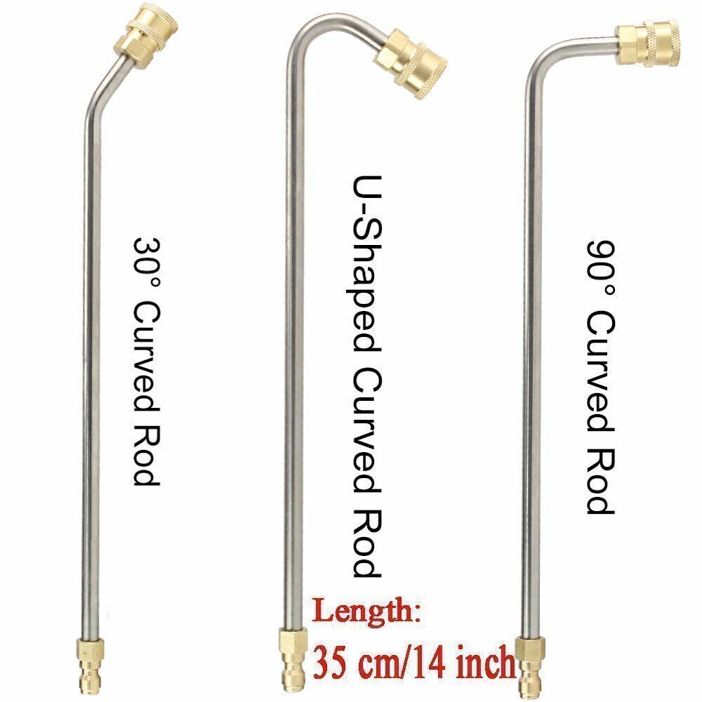 High Pressure Washer Gutter Cleaner Rod Nozzle For Lance Wand 1/4″ Quick Connect