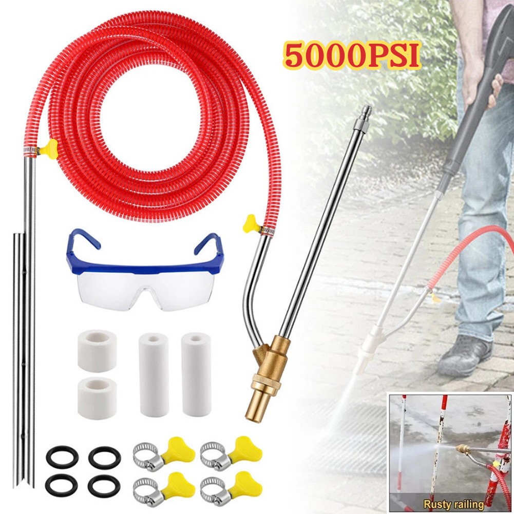 5000 PSI Sandblasting Kit for Pressure Washer Sand Blaster Attachment Power US