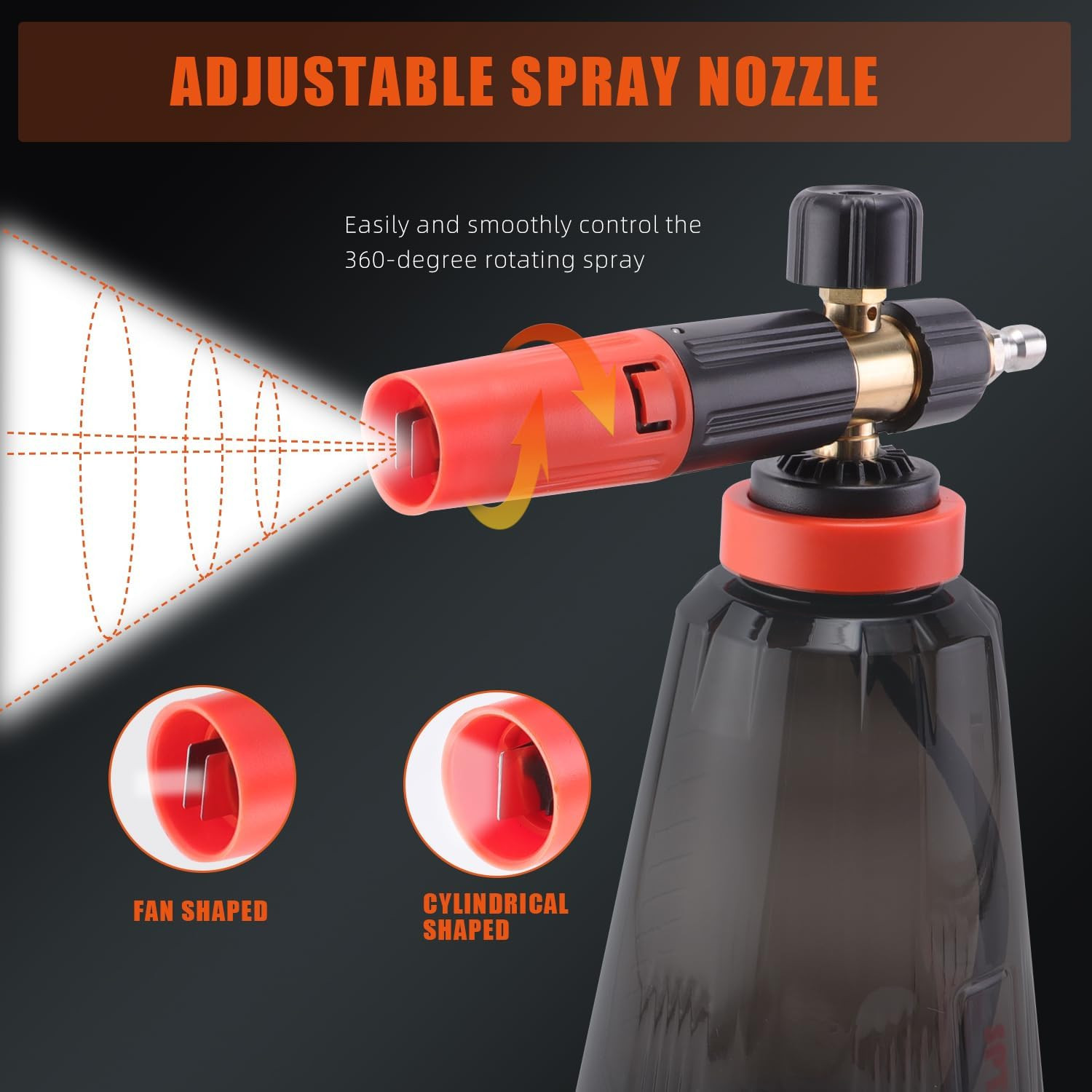PRO Foam Cannon (Thicker Snow Foam Technology) with 1/4 Inch Quick Connector for