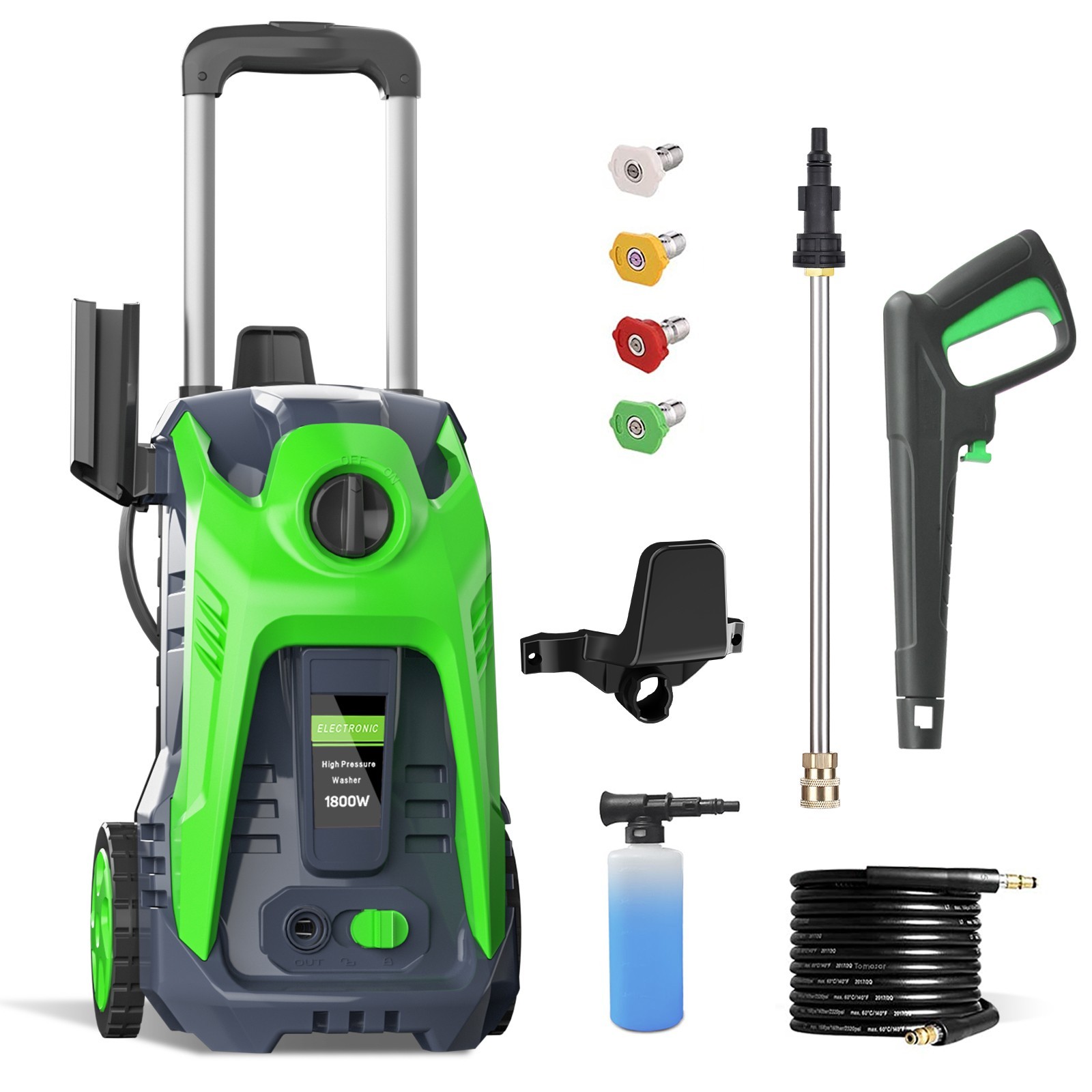 Pressure Washer 4200PSI 2.0GPM, Powerful Cleaning, 4 Nozzle Tips, for Car