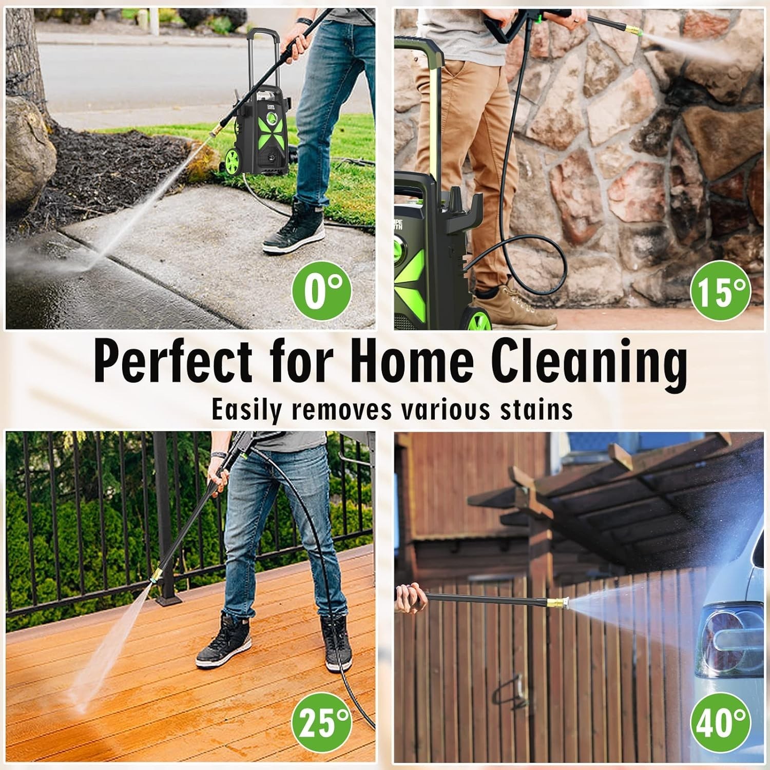 2800 PSI Electric Pressure Washer with Foam Cannon – Ideal for Cars and Patios