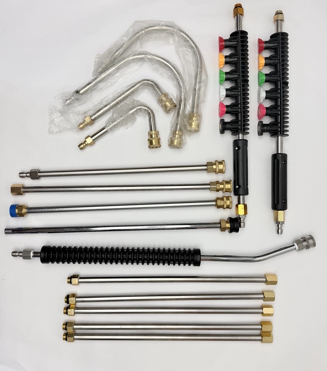 Lot of 16 Pcs, Pressure Washer Extension, Nozzles, Tips And More