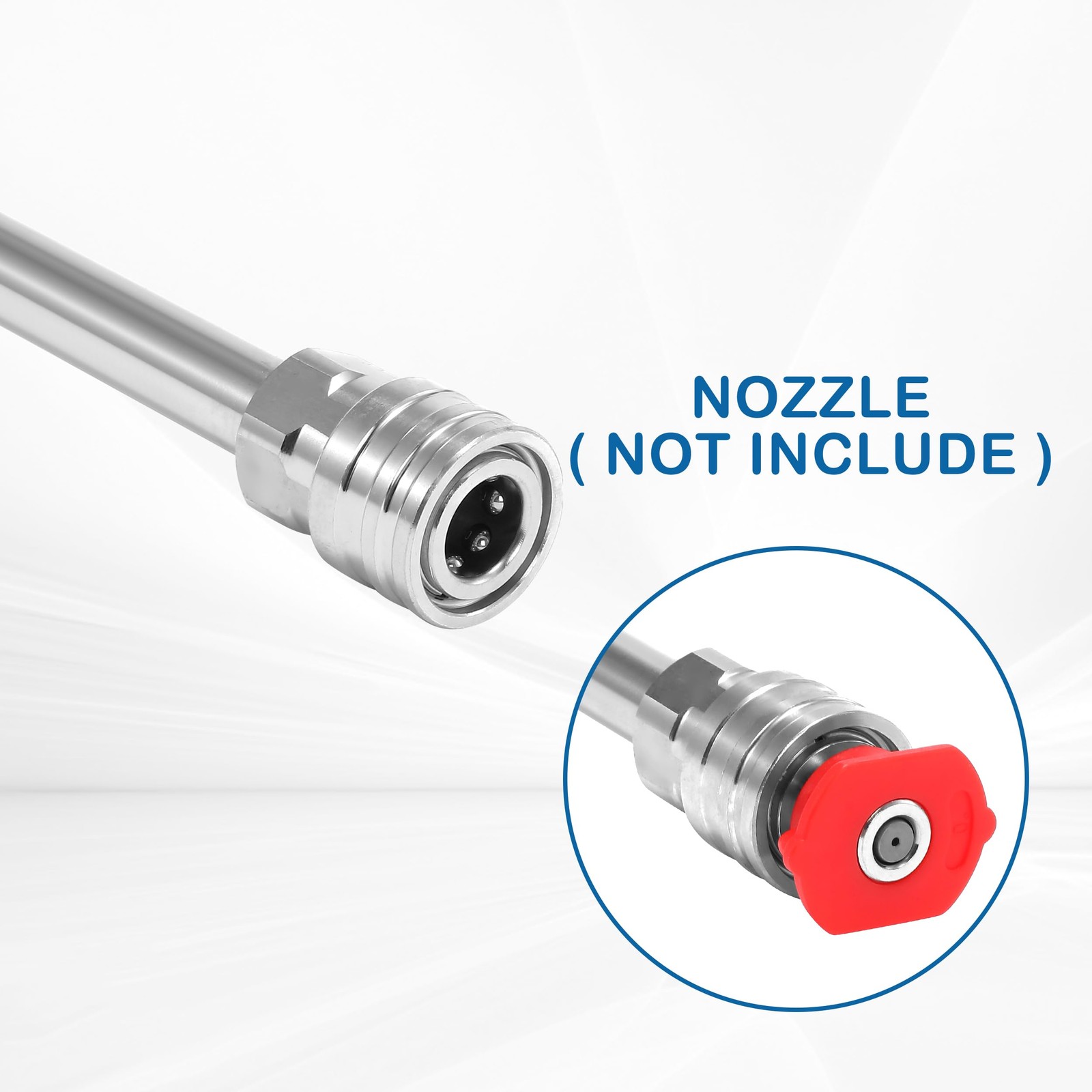Pressure Washer Wand Extension Kit Stainless Steel Lance M22 1/4 Inch 17 Inch