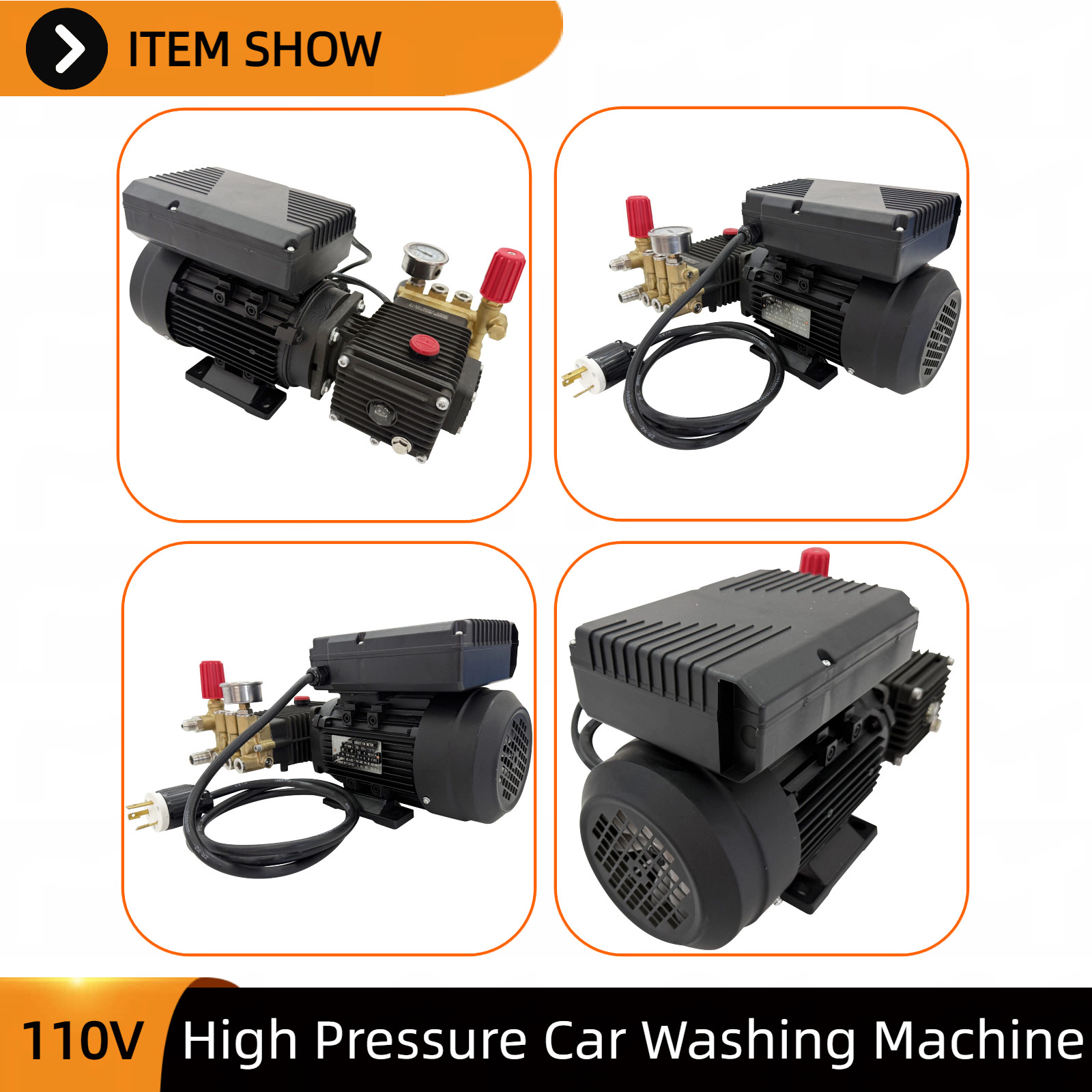 Car Washing Machine High Pressure Pump Household 110V Water Gun Cleaning Pump