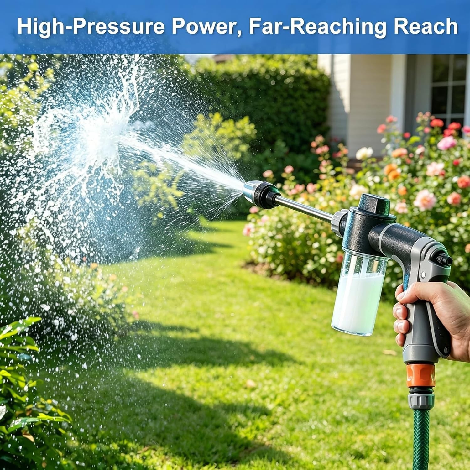 Handheld Pressure Washer Nozzle – Metal Connectors