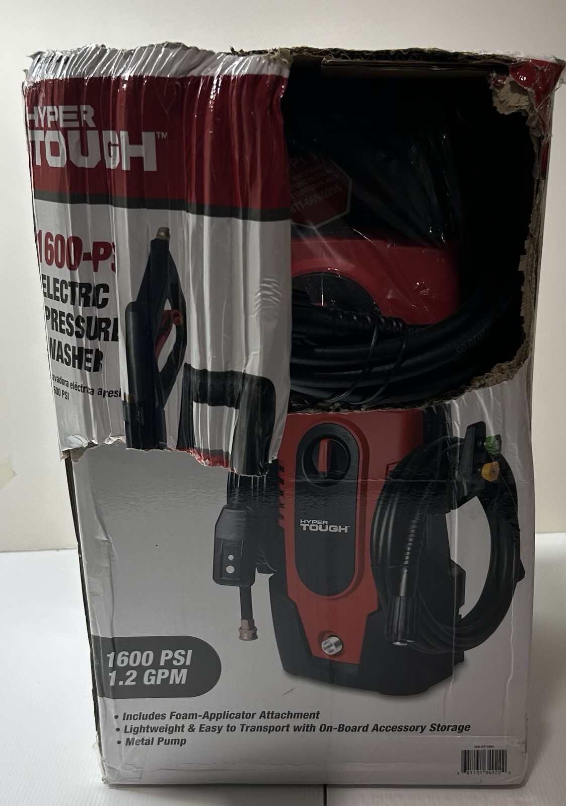 Hyper Tough 1600psi Brand Electric Pressure Washer Cleaner