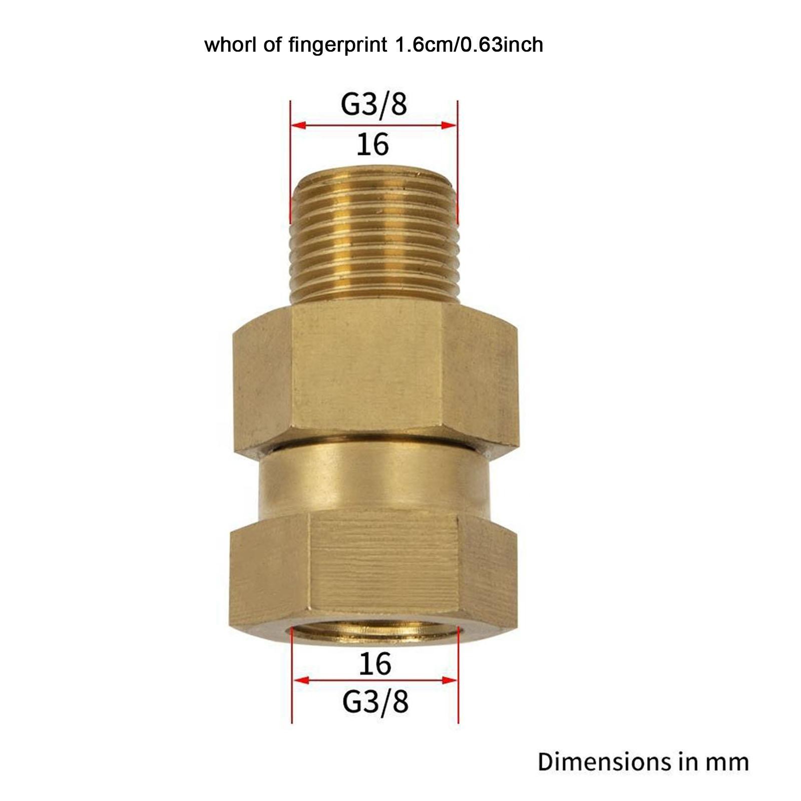 Pressure Washer Swivel Connector Easy to Install Brass Hose Coupling