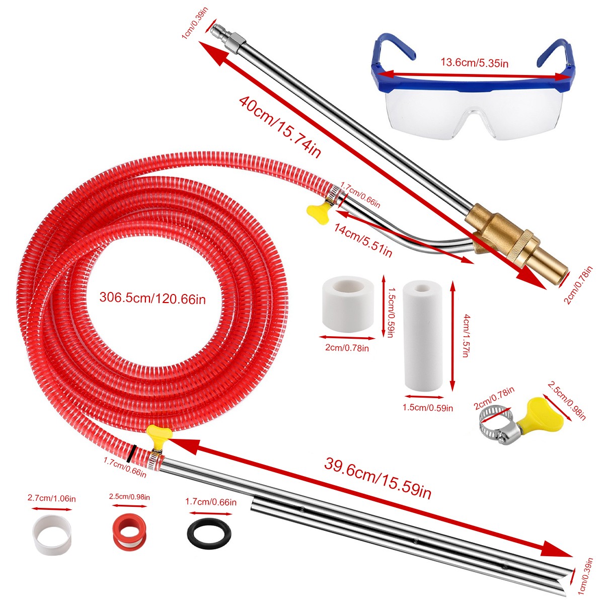 5000 PSI Sandblasting Kit for Pressure Washer Sand Blaster Attachment Power