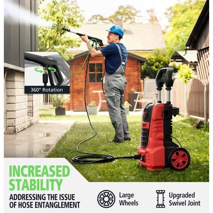 New — Electric Pressure Washer, 26 FT Hose Pressure Cleaner 2030 PSI – Red