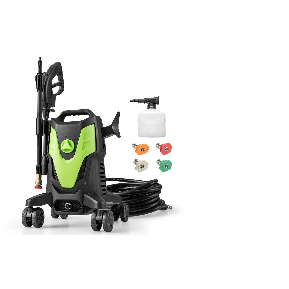 Costway Electric Pressure Washer 4 Universal Wheels 2400 Psi High Pressure