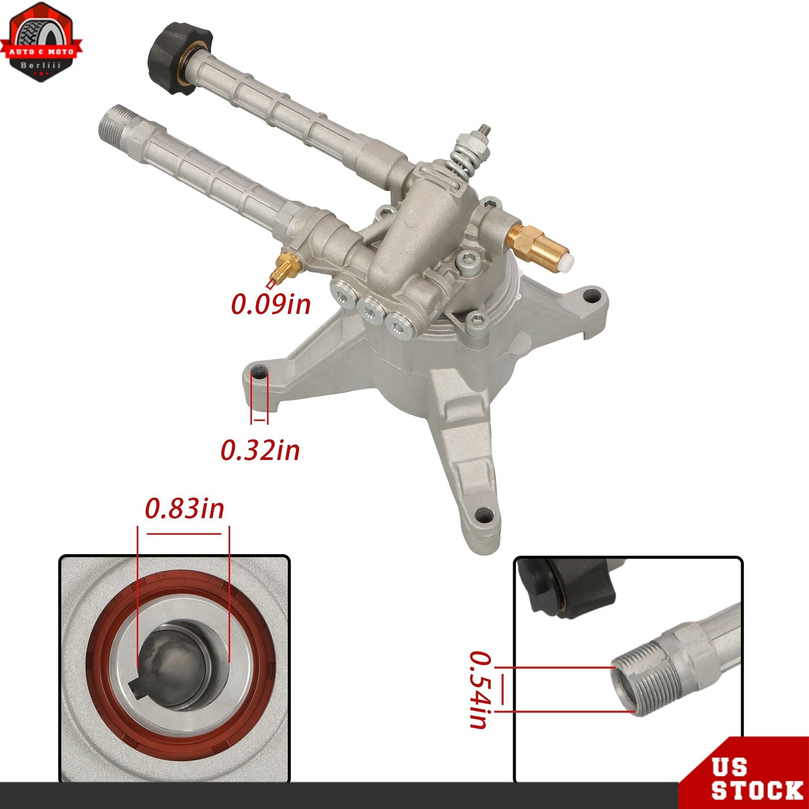 2800 PSI Pressure Washer Pump Head for Troy Bilt SRMW22G26-EZ Karcher Craftsman