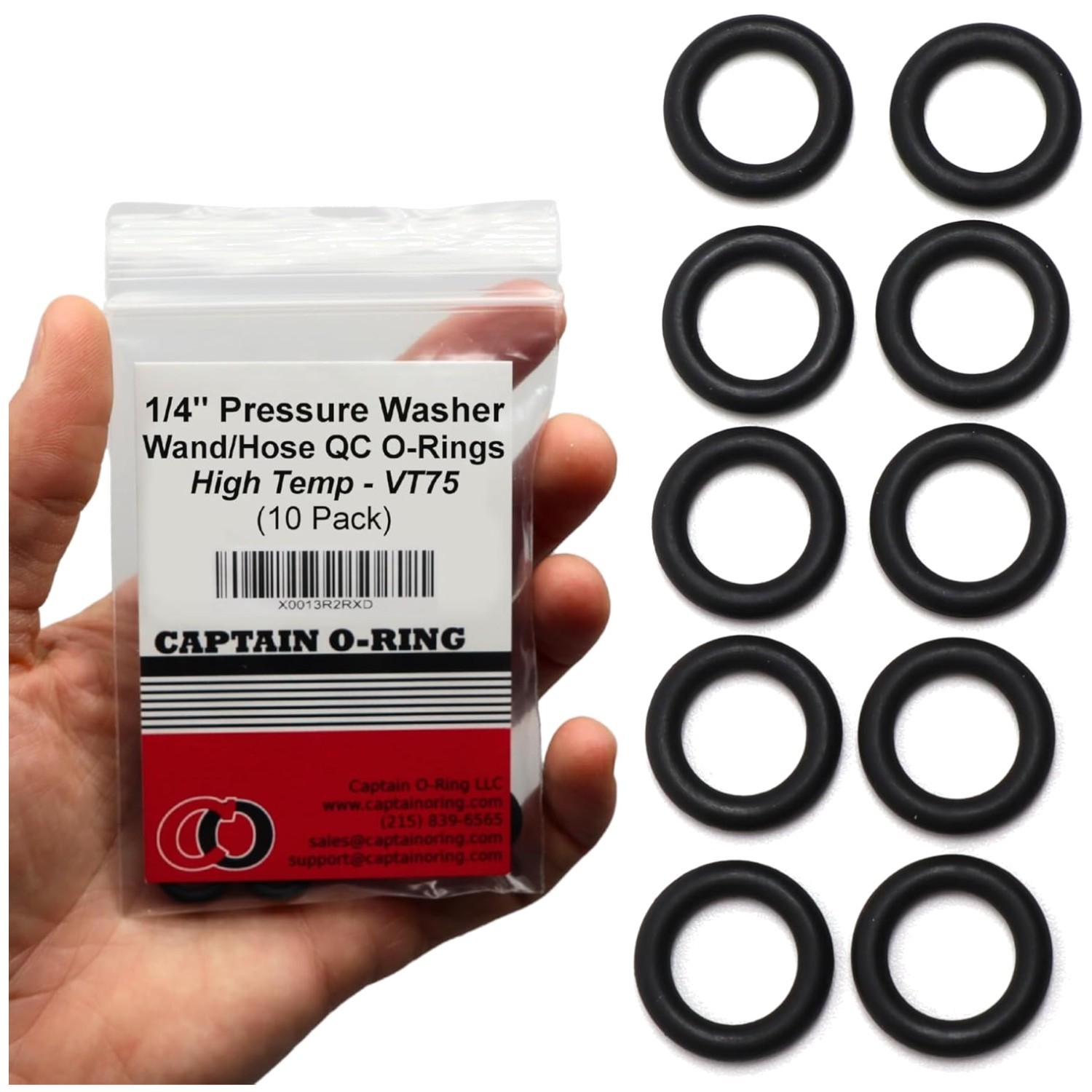 Viton FKM O-Rings 10 Pack – USA Made, Chemical Resistant