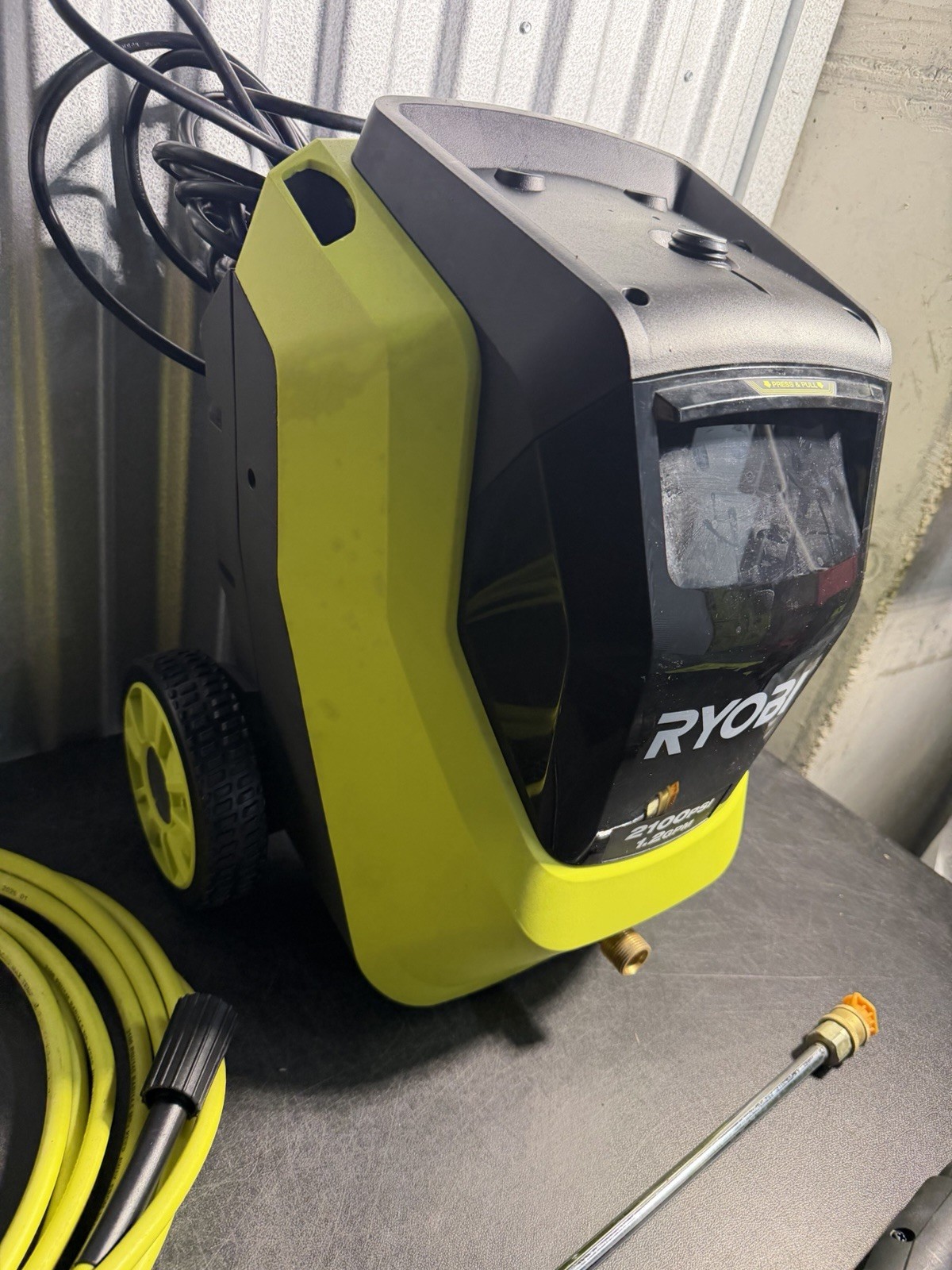 RYOBI RY142012 2100 PSI 1.2 GPM Electric Pressure Washer Tested No Foamer