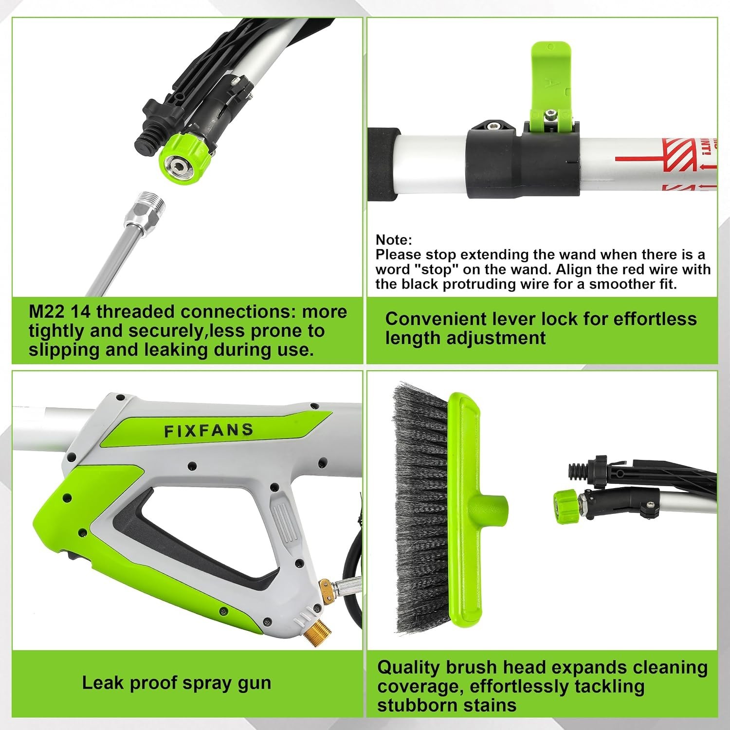 21 FT Telescoping Pressure Washer Wand with Brush, 4000 PSI | Telescopic Power..