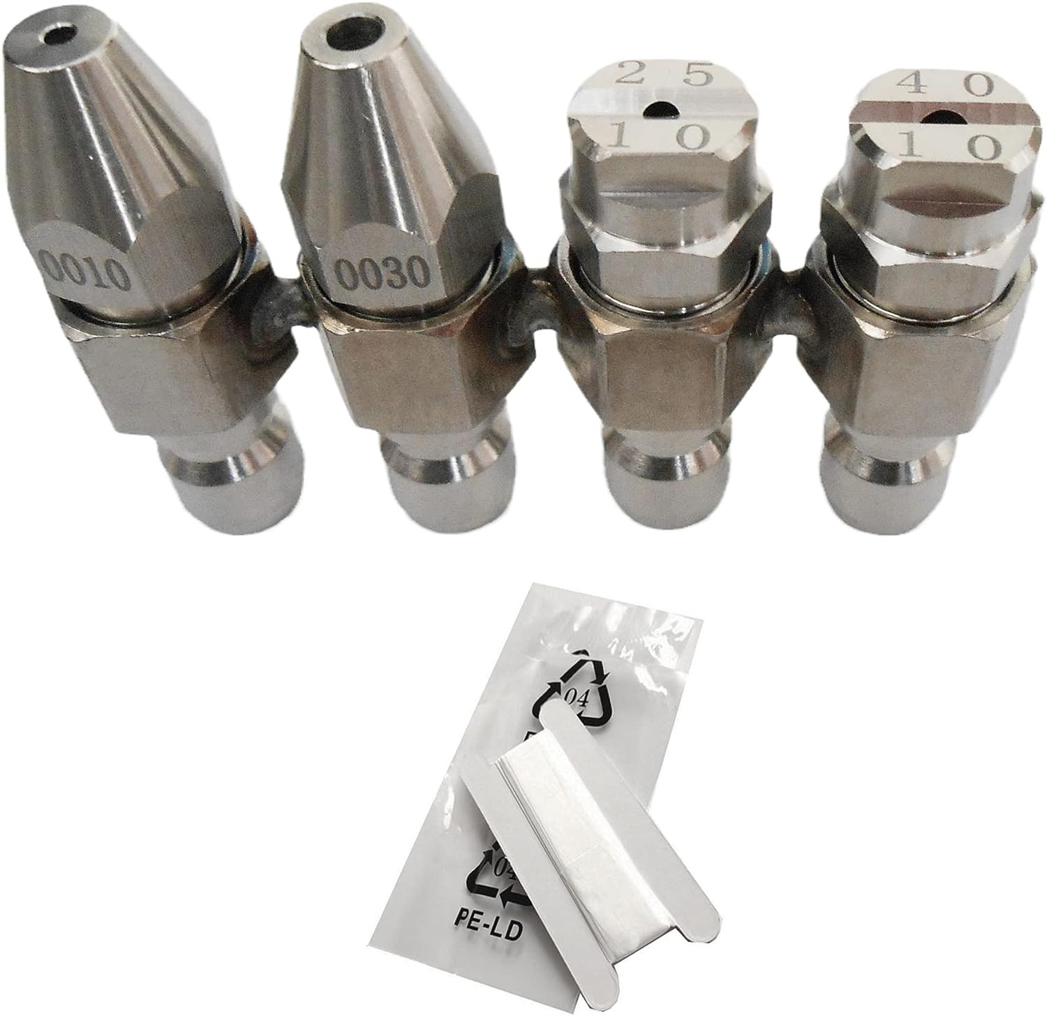 4 GPM Pressure Washer Nozzle J Rod Tip Water Cleaning Soft Wash Nozzle Kit 4-Way