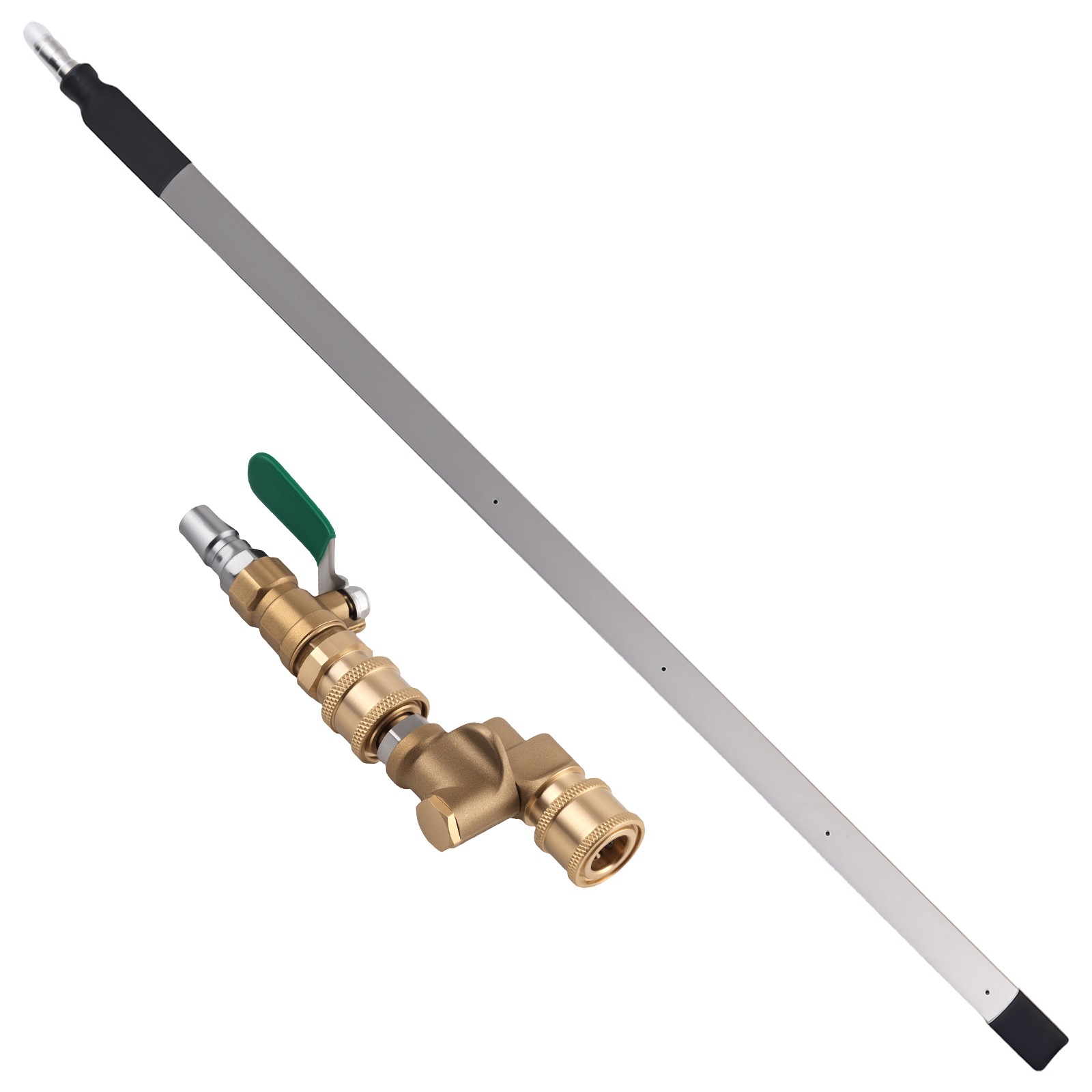 23.62″ 60cm Radiator High Pressure Cleaning Wand Stainless Steel Flush Tool 24″