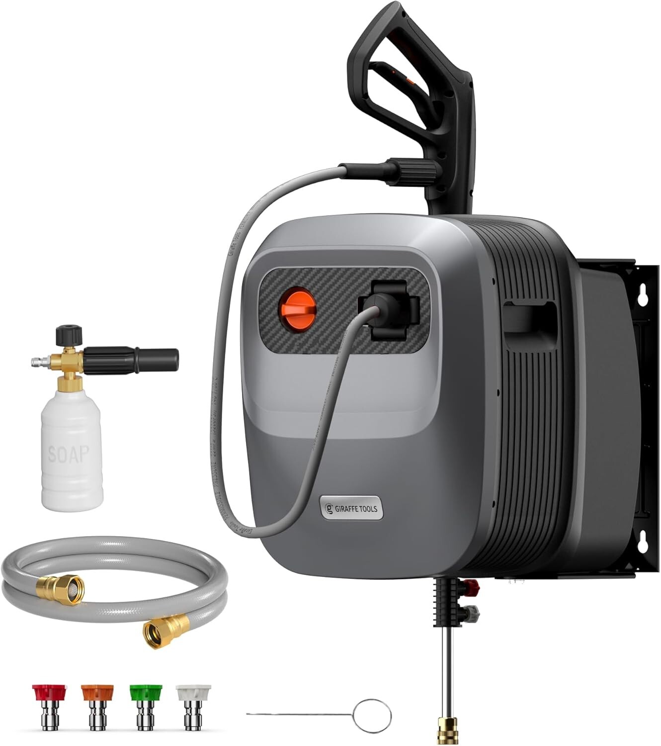 Giraffe Tools Electric Pressure Power Washer, 65FT Ultra-Soft Hose, Max 2500 PSI