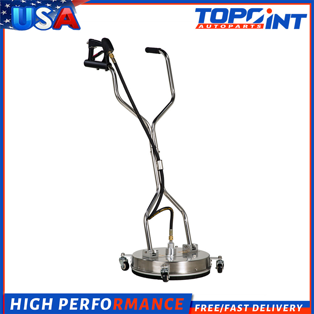 16.5″ Pressure Washer Surface Cleaner Max.4000PSI Dual Handle w/4 Spinner Wheels