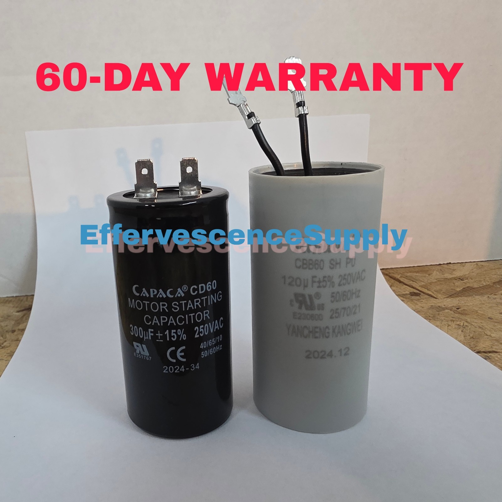 Capacitor CD60 250 Vac 300Uf Assy For Ryobi RY142300 2300PSI Pressure Washer