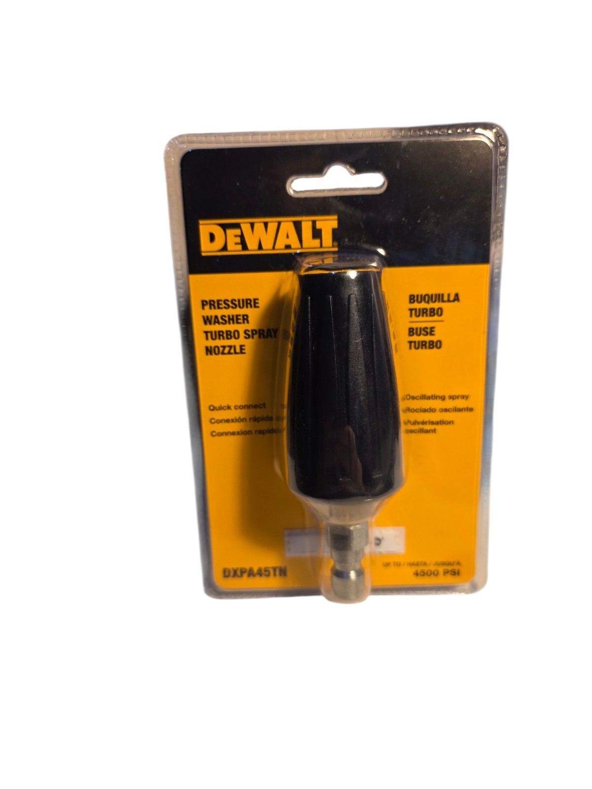NEW Dewalt DXPA45TN 4500 PSI Pressure Washer Turbo Spray Nozzle
