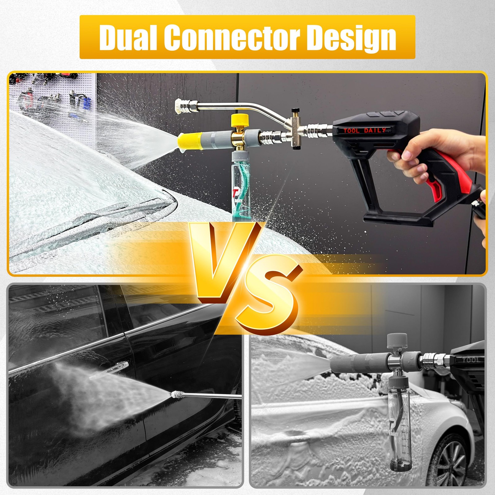 Cañon De Espuma Con Conector Dual Y 5 Boquillas Para Hidrolavadora