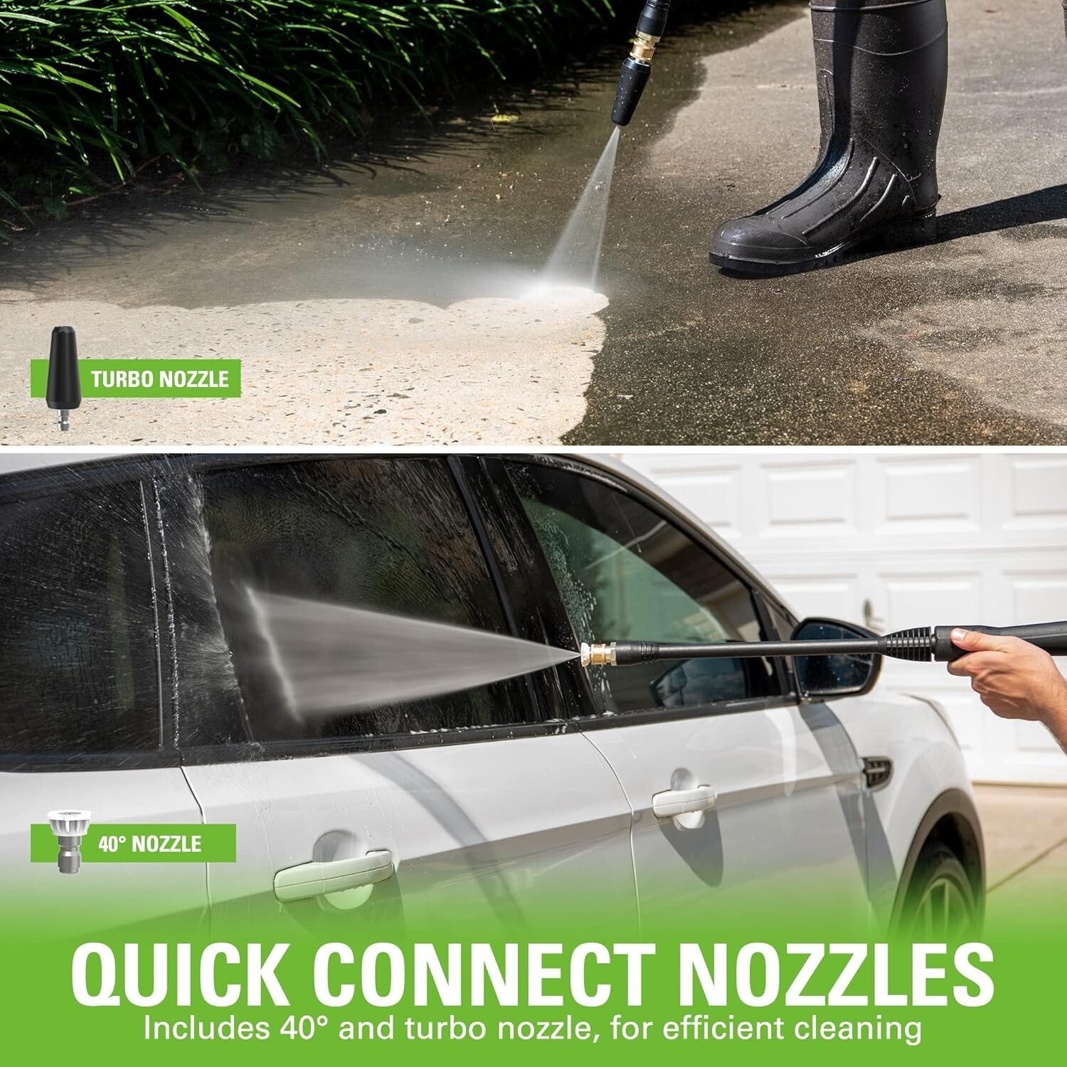 Versatile Greenworks 1800 PSI Pressure Washer – Includes Quick Connect Nozzles