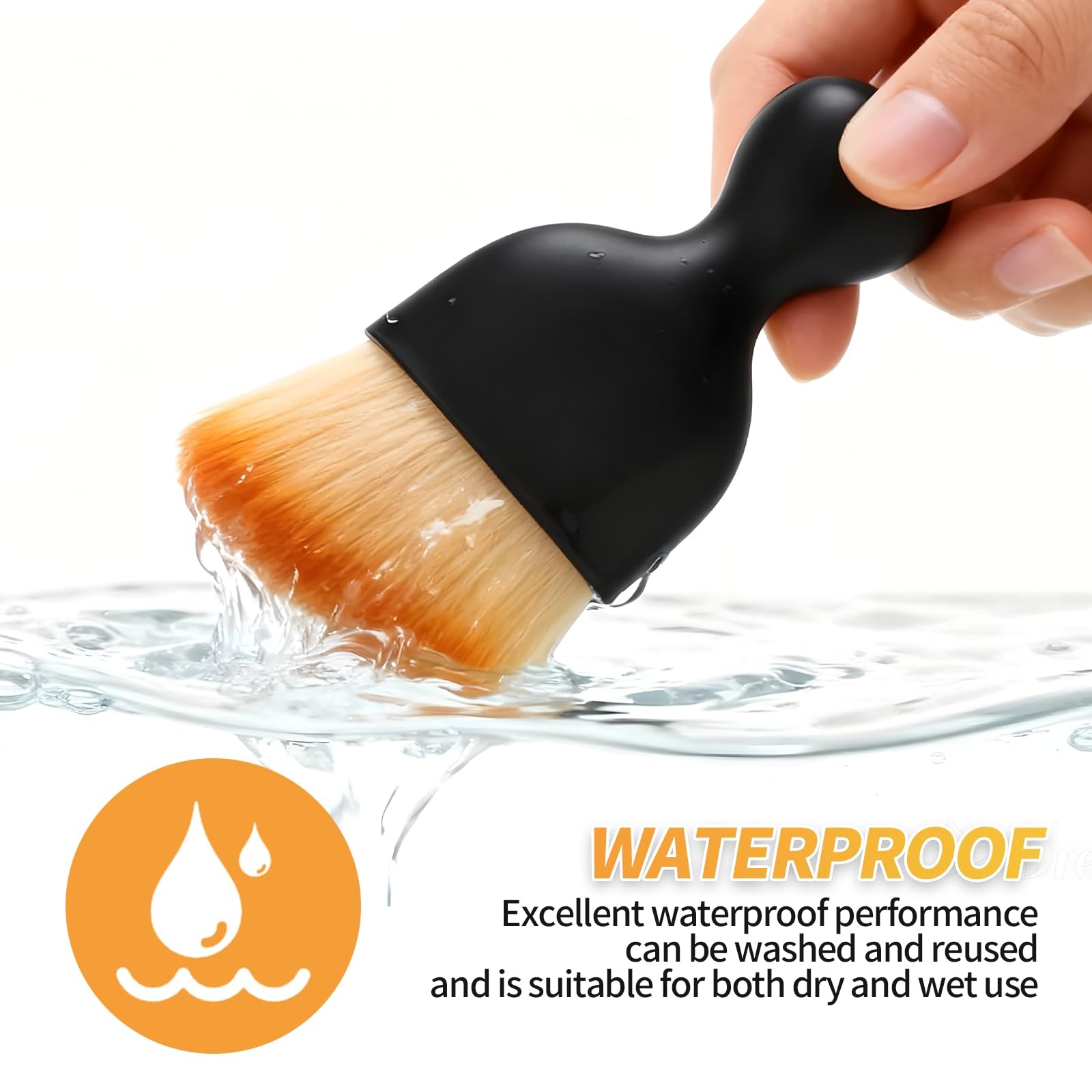 4PCS Car Interior Dust Brush,Soft Microfiber Bristles, 4PCS, Black