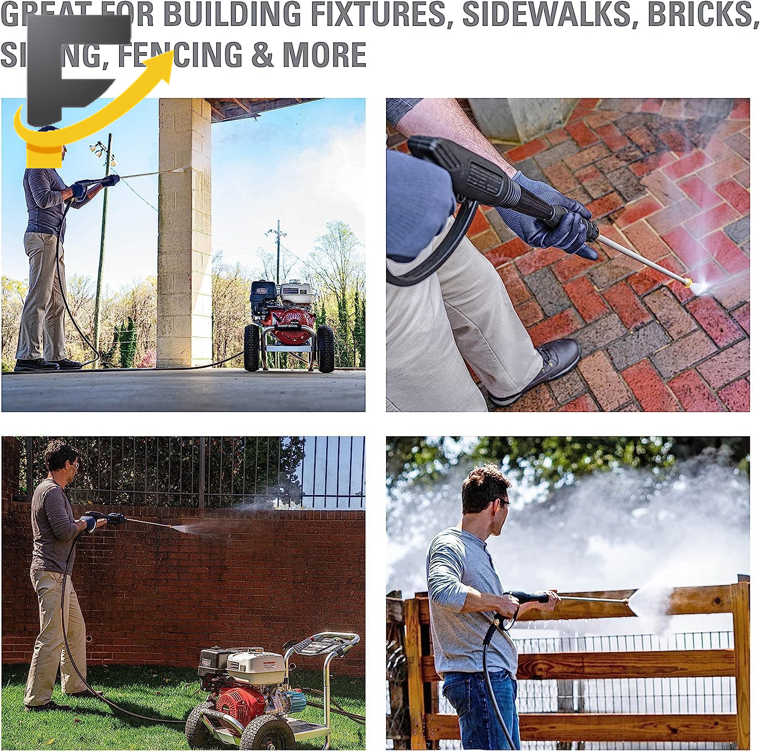 Simpson Cleaning 4200 PSI Gas Pressure Washer 4.0 GPM Power Washer for Commerci